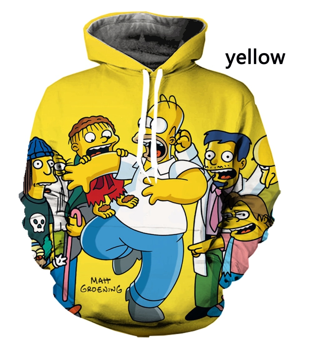 2022 New Men Women 3D Print The S Simpsons Hoodie Unisex Streetwear Pullover Funny Hoodies Long 6 - The Simpsons Shop