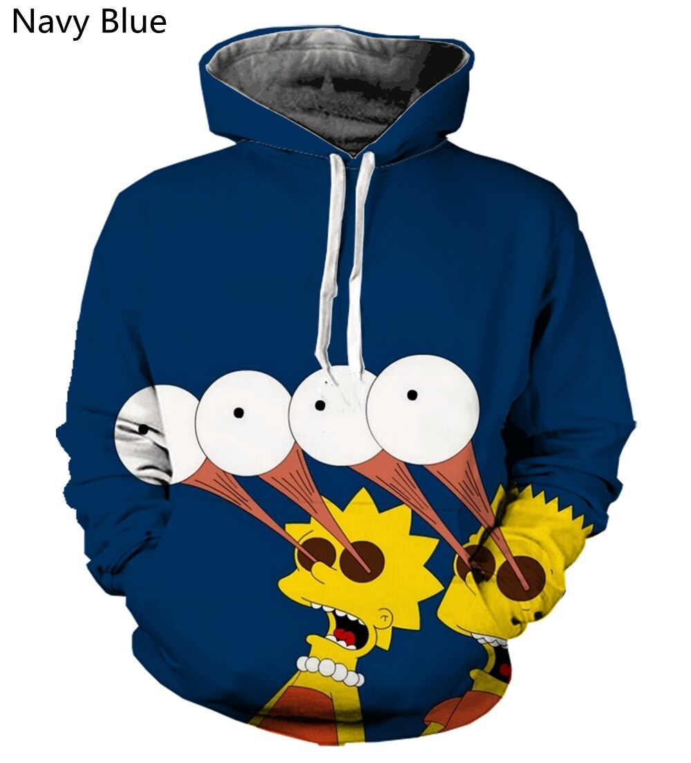 2022 New The S Simpsons Printed Men Women 3D Sweatshirts Sweatshirts Quality Hooded Jacket Novelty Streetwear 3 - The Simpsons Merch
