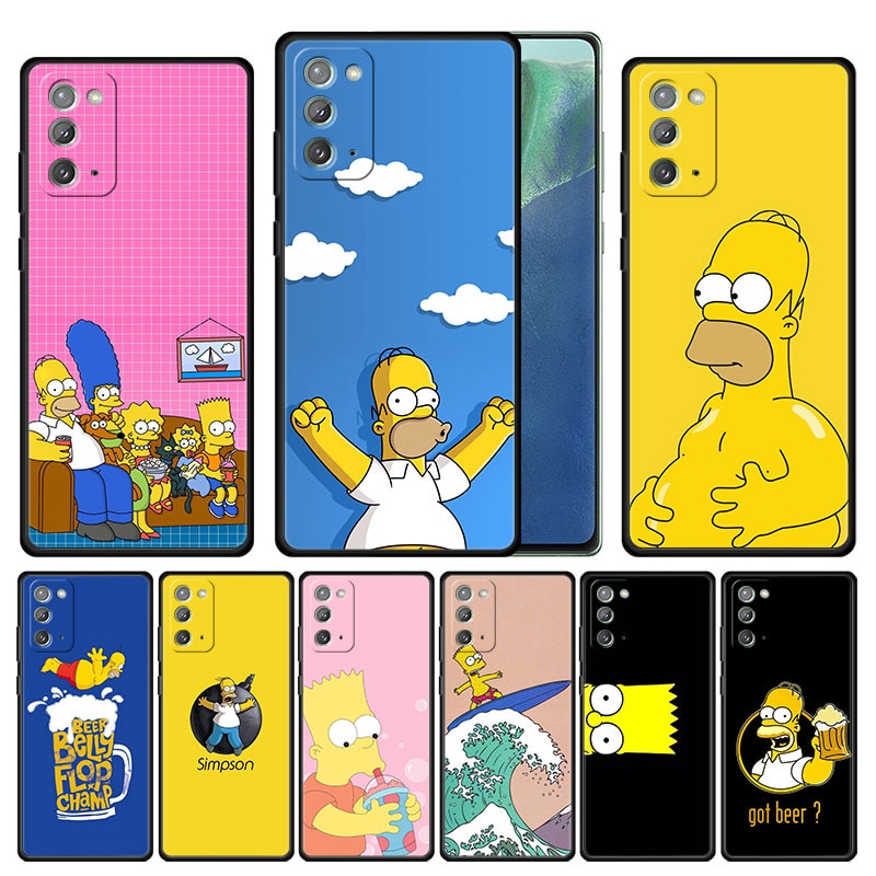 Cute The Simpsons Matte Case for Samsung Galaxy A72 A32 S21 Note 20 Ultra 10 Plus 6 - The Simpsons Shop