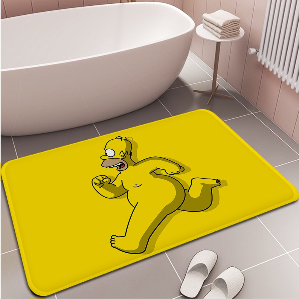 Disney The Simpsons Homer J Simpson Floor Mat INS Style Soft Bedroom Floor House Laundry Room 1 - The Simpsons Merch