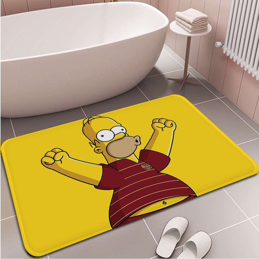 Disney The Simpsons Homer J Simpson Floor Mat INS Style Soft Bedroom Floor House Laundry Room 4 - The Simpsons Merch