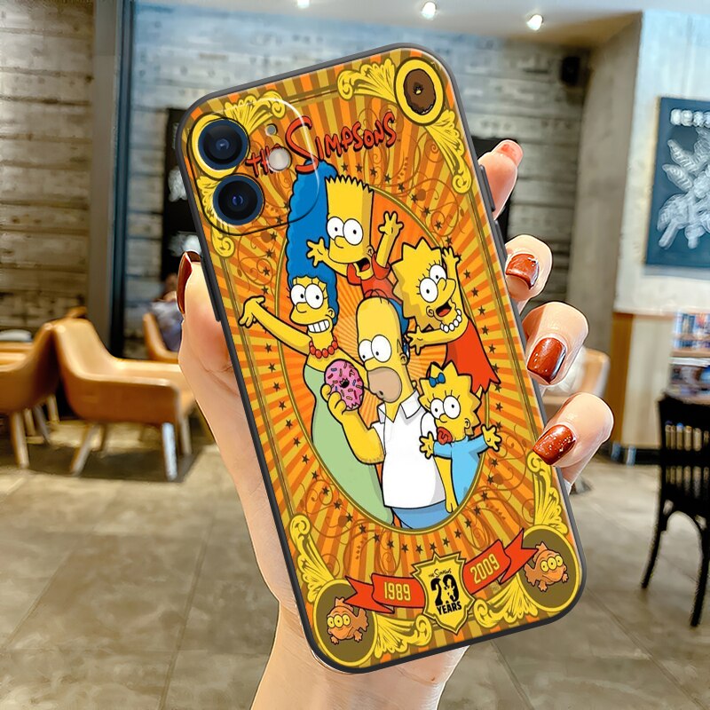 The Simpsons Funda Phone Case For iPhone 11 13 12 Pro Max 12 13 Mini X 5 - The Simpsons Merch