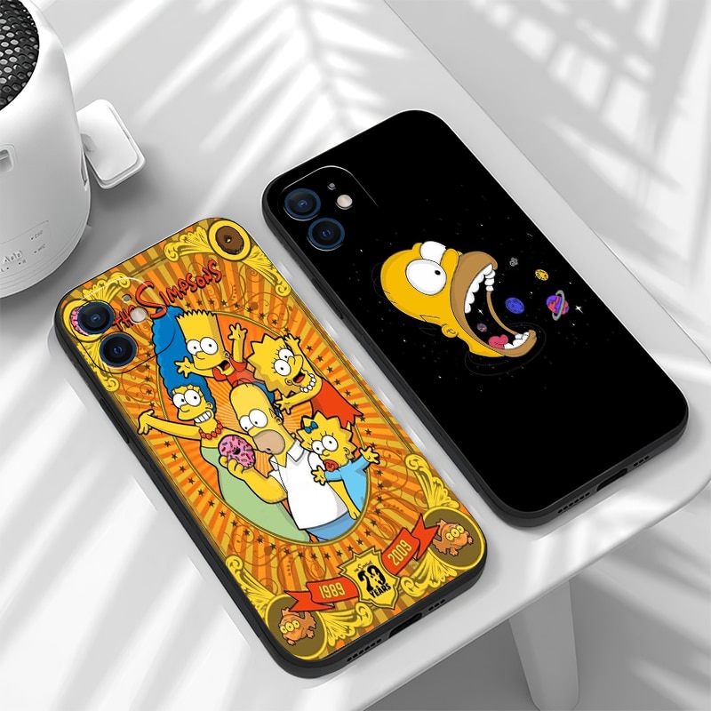 The Simpsons Funda Phone Case For iPhone 11 13 12 Pro Max 12 13 Mini X - The Simpsons Merch