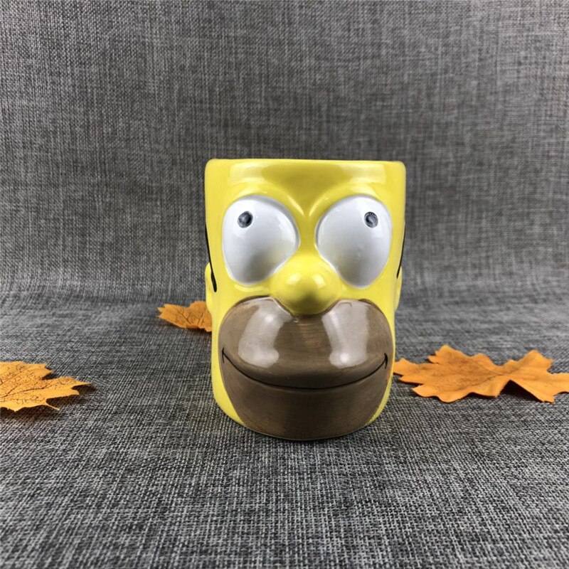 400ml Simps Family Yellow 3D Three dimensional Cartoon Ceramic Mug Household Water Cup Coffee Cup Personalized 1 - The Simpsons Merch
