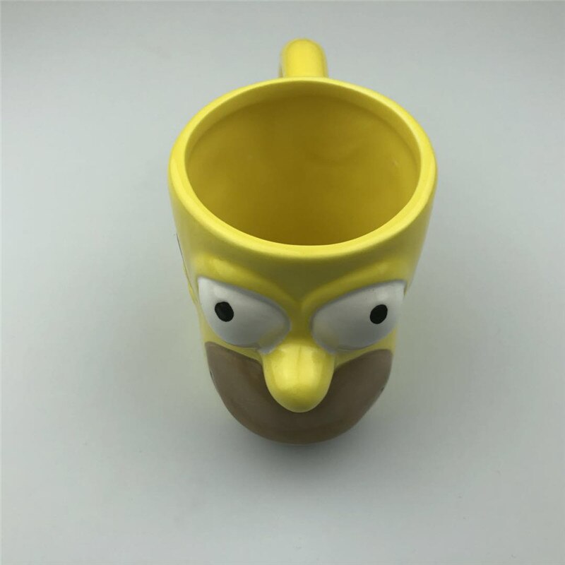 400ml Simps Family Yellow 3D Three dimensional Cartoon Ceramic Mug Household Water Cup Coffee Cup Personalized 2 - The Simpsons Merch