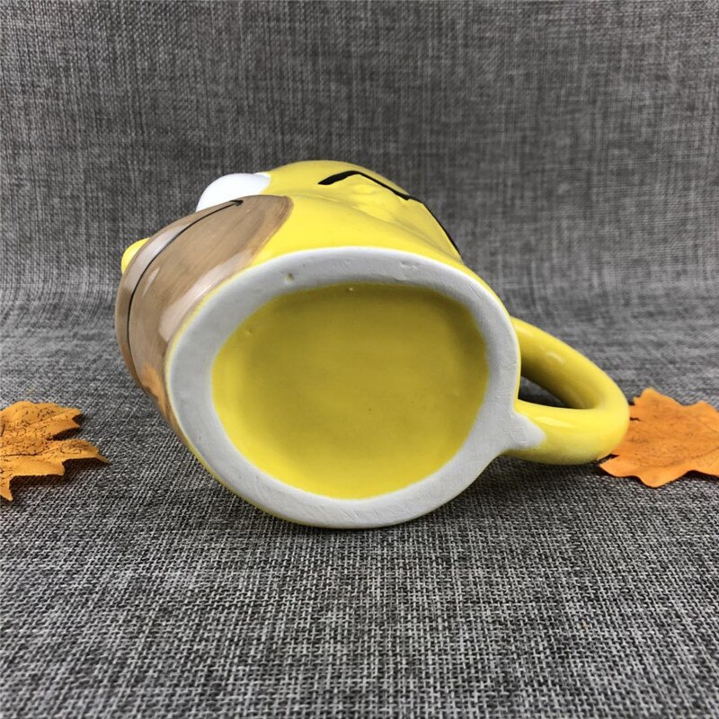 400ml Simps Family Yellow 3D Three dimensional Cartoon Ceramic Mug Household Water Cup Coffee Cup Personalized 4 - The Simpsons Merch