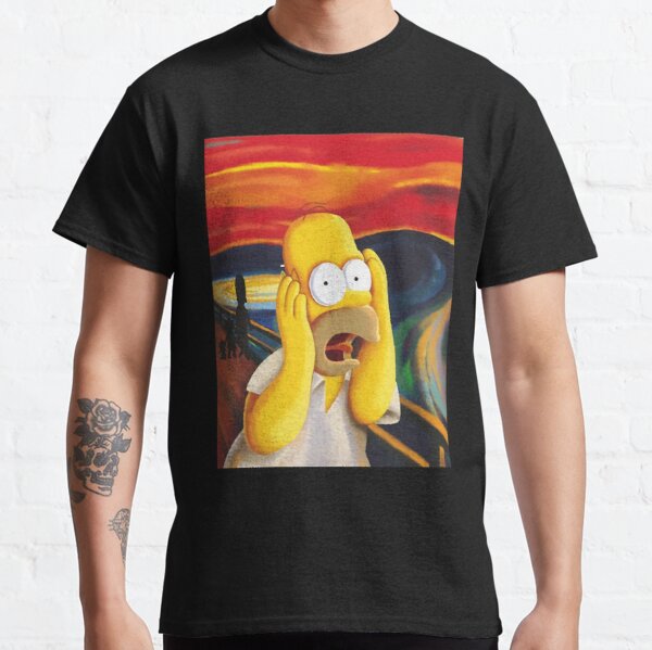the-simpsons-t-shirts-the-scream-character-spell-out-grey-blue-tee-vintage-photograp-classic-t-shirt